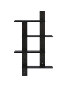 Scaffale da parete Rovere Nero 61 x 13,5 x 105 cm 2