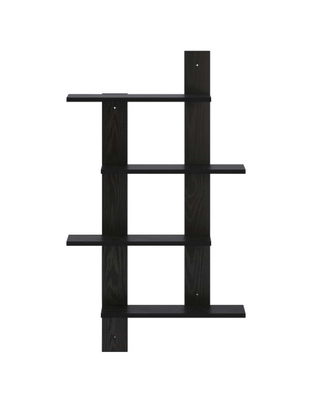 Scaffale da parete Rovere Nero 61 x 13,5 x 105 cm