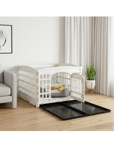 Parco giochi per cani a 4 pannelli 177,5 x 154,5 x 112 cm