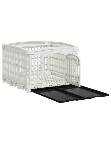 Parco giochi per cani a 4 pannelli 122 x 106,5 x 82 cm Plastica