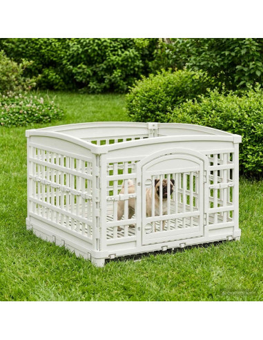 Parco giochi per cani a 4 pannelli 177,5 x 154,5 x 112 cm