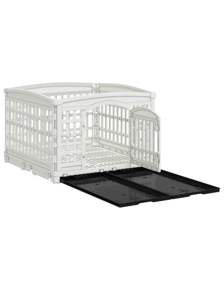 Parco giochi per cani a 4 pannelli 177,5 x 154,5 x 112 cm