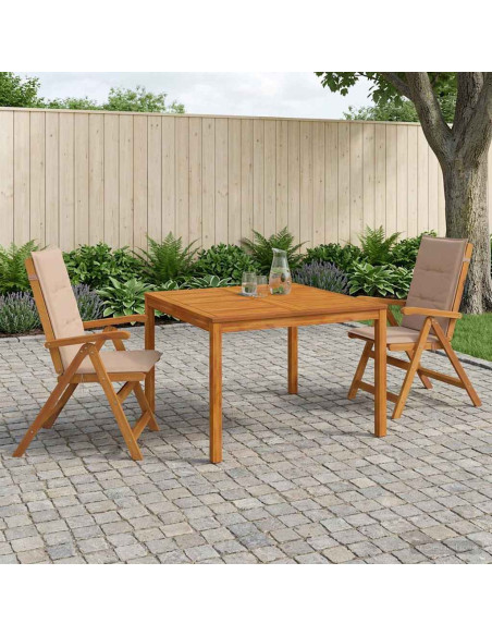 Set da pranzo da giardino 3 pezzi 3 pz Naturale