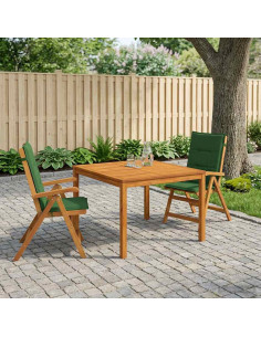 Set da pranzo da giardino 3 pezzi 3 pz Naturale