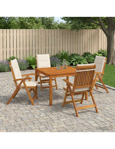 Set da pranzo da giardino 5 pezzi 5 pz Naturale