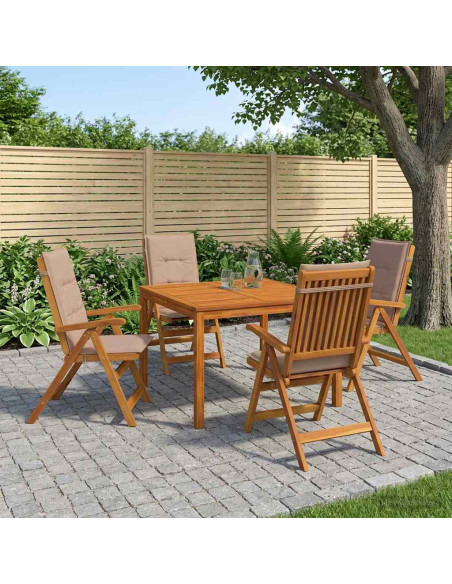 Set da pranzo da giardino 5 pezzi 5 pz Naturale