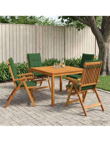 Set da pranzo da giardino 5 pezzi 5 pz Naturale