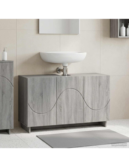 Mobile da bagno Sonoma grigio 101 x 41 x 58 cm