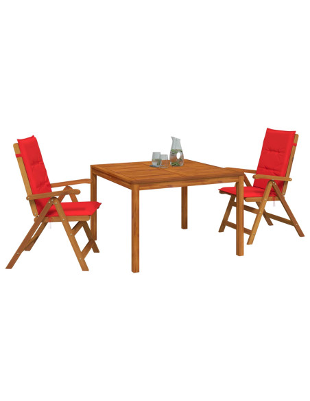 Set da pranzo da giardino 3 pezzi 3 pz Naturale