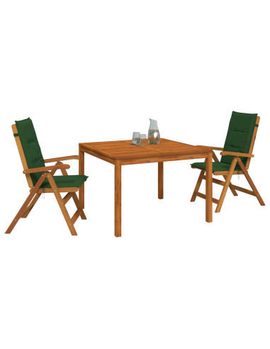 Set da pranzo da giardino 3 pezzi 3 pz Naturale