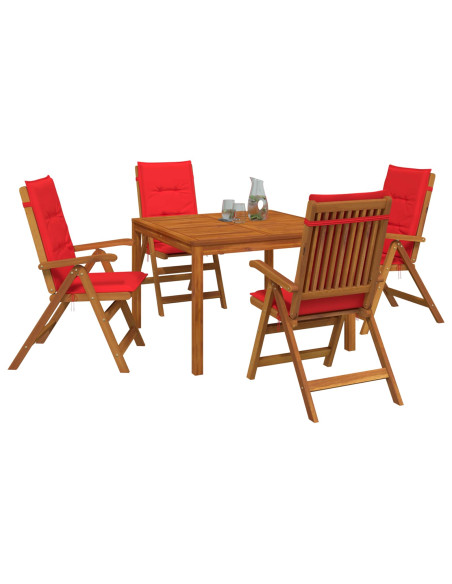 Set da pranzo da giardino 5 pezzi 5 pz Naturale