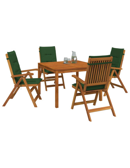 Set da pranzo da giardino 5 pezzi 5 pz Naturale