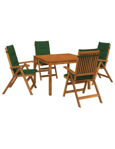 Set da pranzo da giardino 5 pezzi 5 pz Naturale