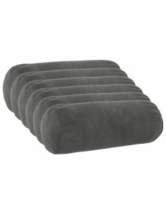 Cuscino con cuscino HEERLEN 6 pz Grigio Scuro Velluto 2