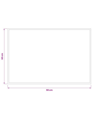 Tappetino Grigio Chiaro 90 x 60 cm 100% Poliammide