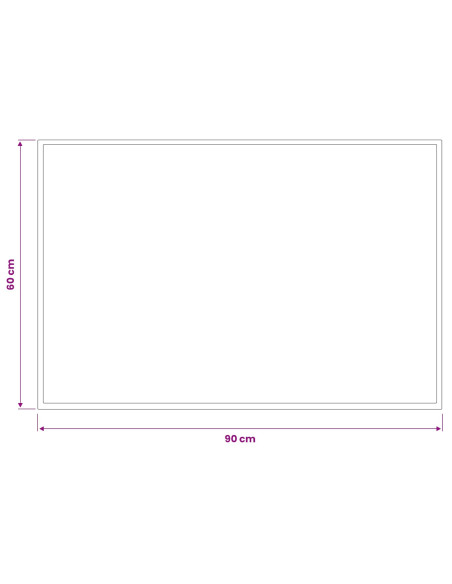 Tappetino Grigio Chiaro 90 x 60 cm 100% Poliammide