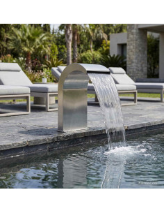 Cascata da Piscina con Luce LED Acciaio Inox 304