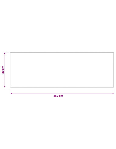 Tappetino Grigio Chiaro 350 x 120 cm 100% Poliammide