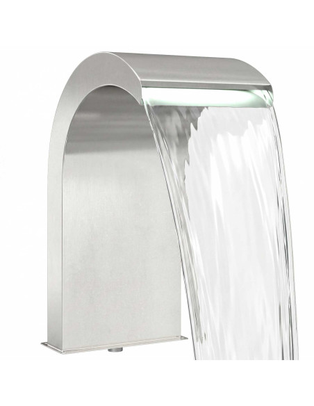 Cascata da Piscina con Luce LED Acciaio Inox 304