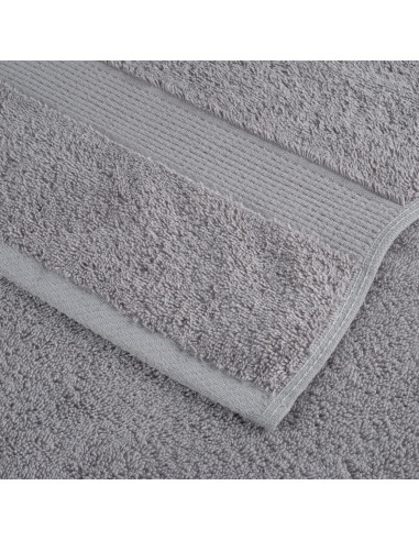 Asciugamani per sauna Premium SOLUND 2 pz Grigio 80x200 cm 600 g/m²