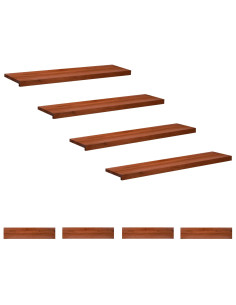 Tappeti per scale 8 pz 110 x 30 x 2 cm Marrone