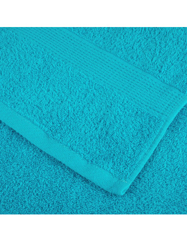 Asciugamani da bagno Premium SOLUND 4 pz Turchese 100x150 cm 600 g/m²