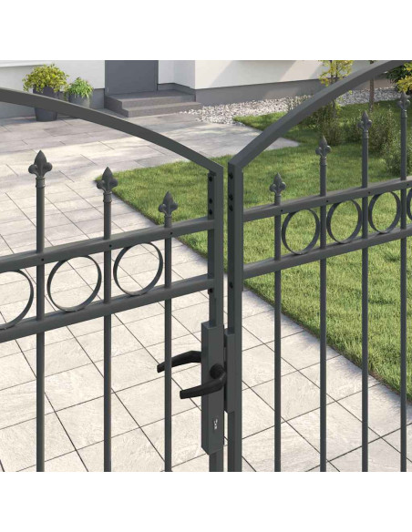 Cancello per recinzione ASSEN 401 x 250 cm Acciaio Bloccabile