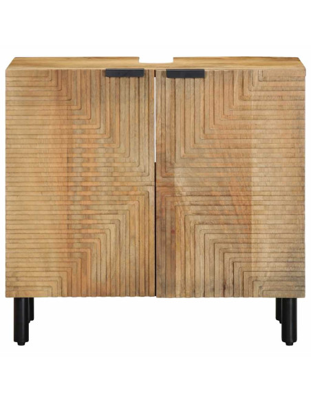 Mobile Lavabo da Bagno Marrone 62x33x58 cm Legno Massello Mango