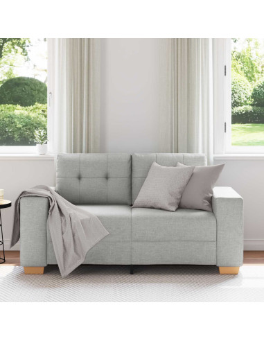 Divano a due posti Grigio Nuvola 160 cm Tessuto