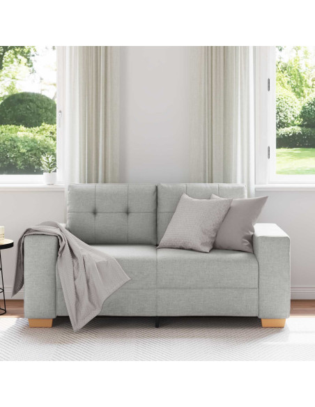 Divano a due posti Grigio Nuvola 160 cm Tessuto