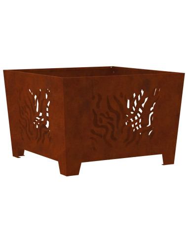 Focolare Marrone 60 x 60 x 40 cm acciaio corten