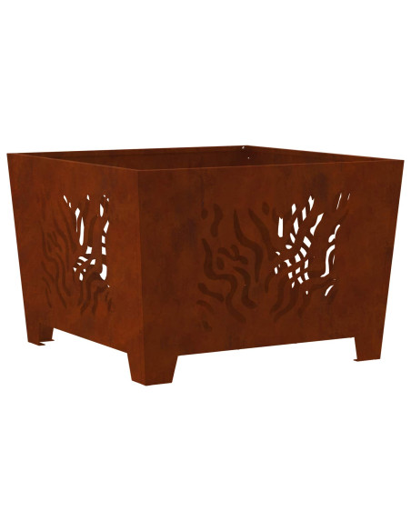 Focolare Marrone 60 x 60 x 40 cm acciaio corten