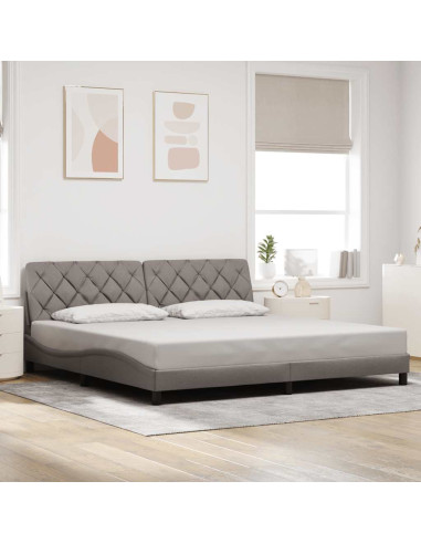 Giroletto senza Materasso Tortora 200x200 cm in Tessuto