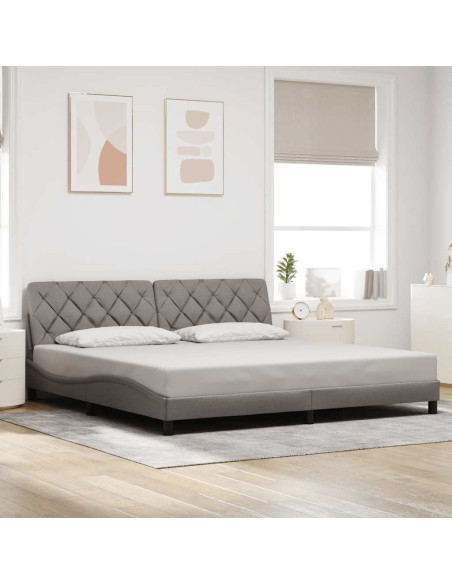 Giroletto senza Materasso Tortora 200x200 cm in Tessuto