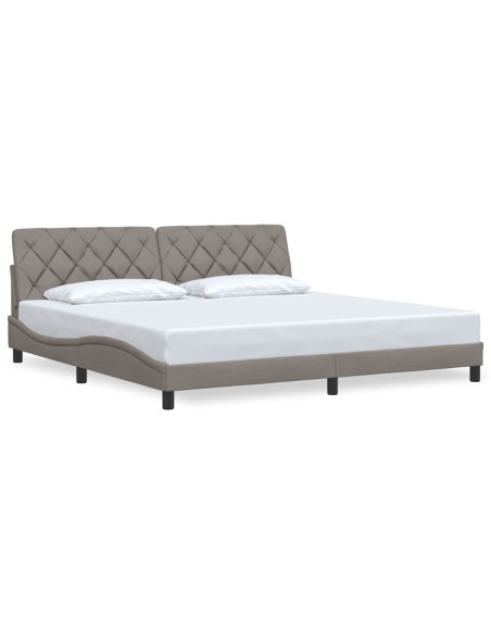 Giroletto senza Materasso Tortora 200x200 cm in Tessuto