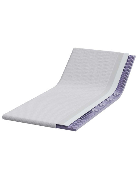 Topper per materasso Bianco 90 x 190 cm Tessuto Jacquard