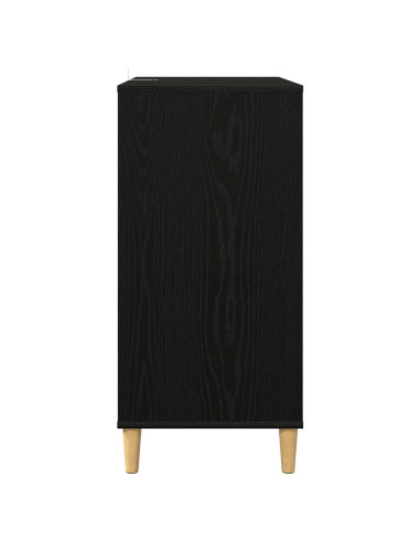 Supporto per giradischi Rovere Nero 71 x 39,5 x 83 cm