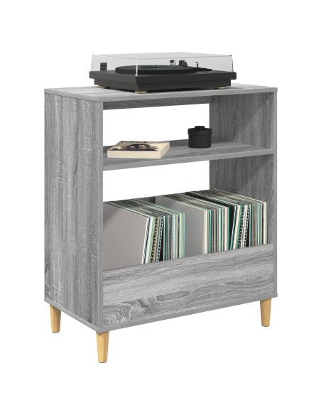 Supporto per giradischi Sonoma grigio 71 x 39,5 x 83 cm
