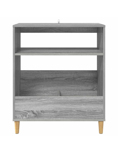 Supporto per giradischi Sonoma grigio 71 x 39,5 x 83 cm
