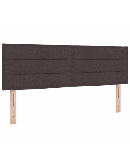 Letto box spring con materasso Marrone Scuro 140 x 200 cm