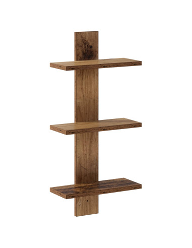 Scaffale da parete Legno di quercia 30 x 13.5 x 64.5 cm