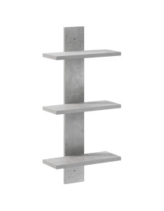 Scaffale da parete Grigio Cemento 30 x 13.5 x 64.5 cm