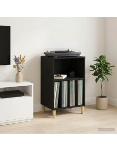 Supporto per Giradischi Rovere Nero 47 x 39,5 x 74,5 cm