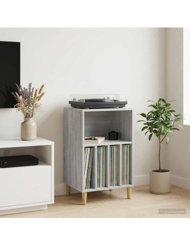 Supporto per Giradischi Sonoma grigio 47 x 39,5 x 74,5 cm
