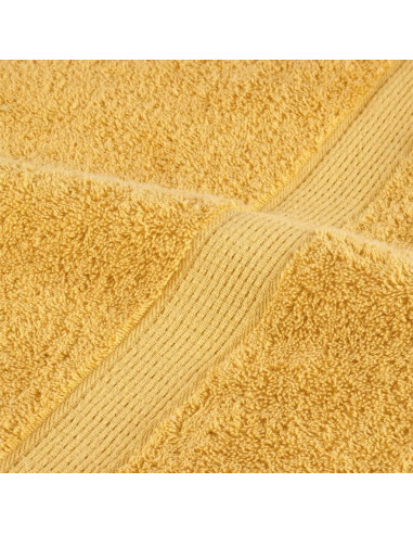 Asciugamani da doccia premium SOLUND 2 pezzi Oro 70x140 cm 600 g/m²