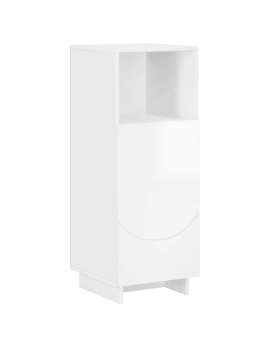 Set mobili da bagno 3 pz Bianco Lucido Legno ingegnerizzato