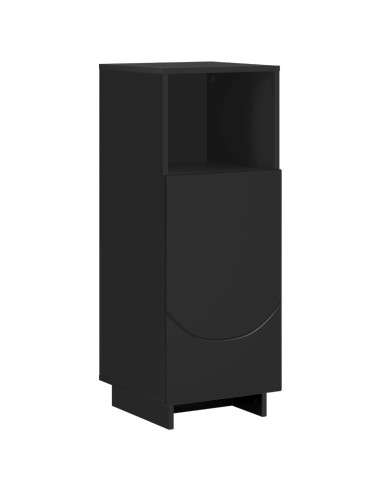 Set mobili da bagno 3 pz Nero Legno ingegnerizzato