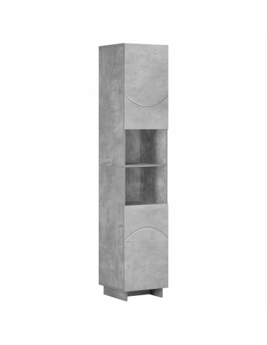 Set mobili da bagno 3 pz Grigio Cemento Legno ingegnerizzato