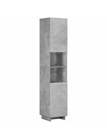 Set mobili da bagno 3 pz Grigio Cemento Legno ingegnerizzato