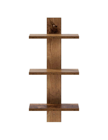 Scaffale da parete Legno di quercia 30 x 13.5 x 64.5 cm